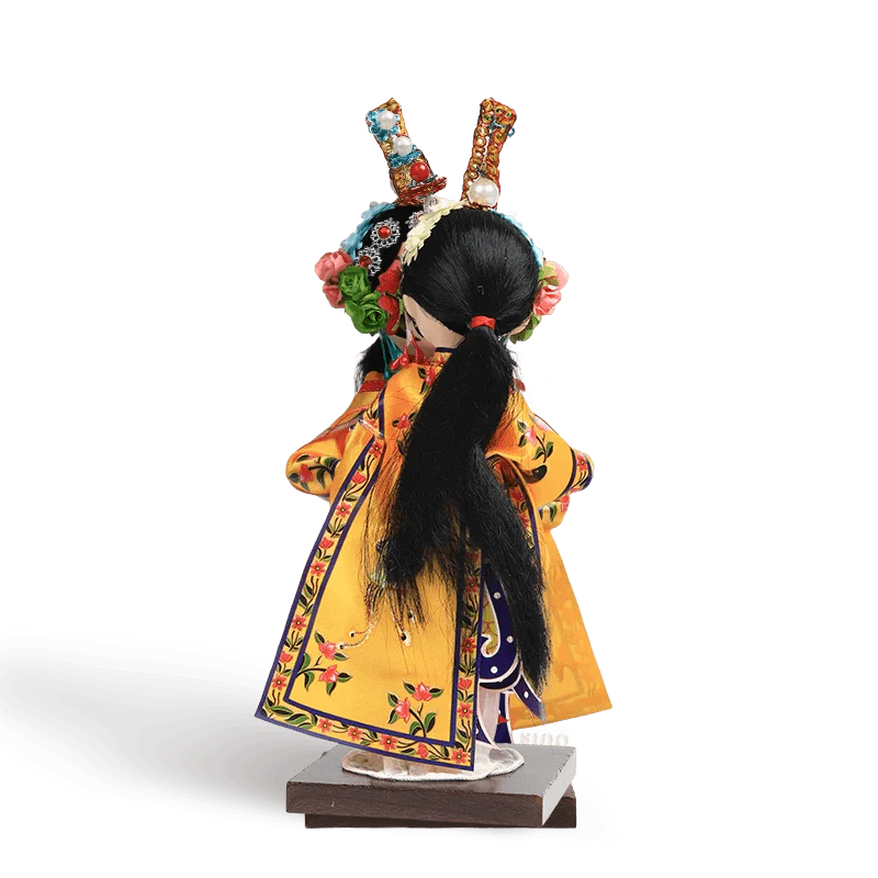 9-Inch Handmade Chinese Doll – Peking Opera Consort Yu Character Collectible - SinoCultural -- XJK0905