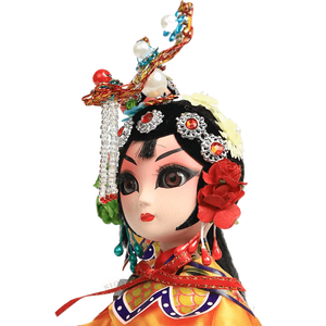 9-Inch Handmade Chinese Doll – Peking Opera Consort Yu Character Collectible - SinoCultural -- XJK0905