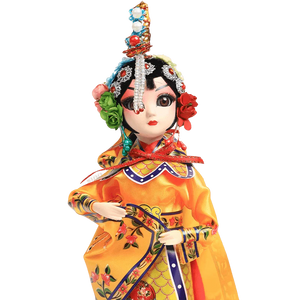 9-Inch Handmade Chinese Doll – Peking Opera Consort Yu Character Collectible - SinoCultural -- XJK0905