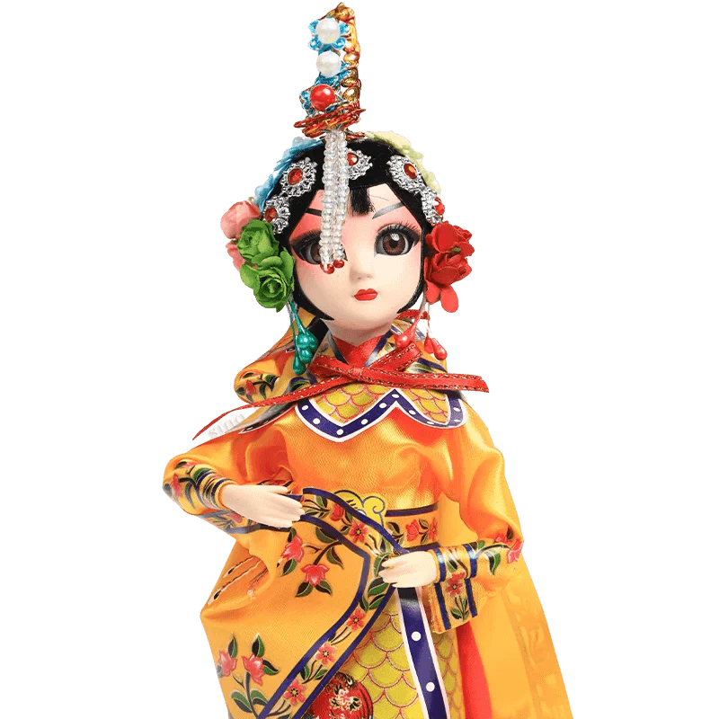 9-Inch Handmade Chinese Doll – Peking Opera Consort Yu Character Collectible - SinoCultural -- XJK0905