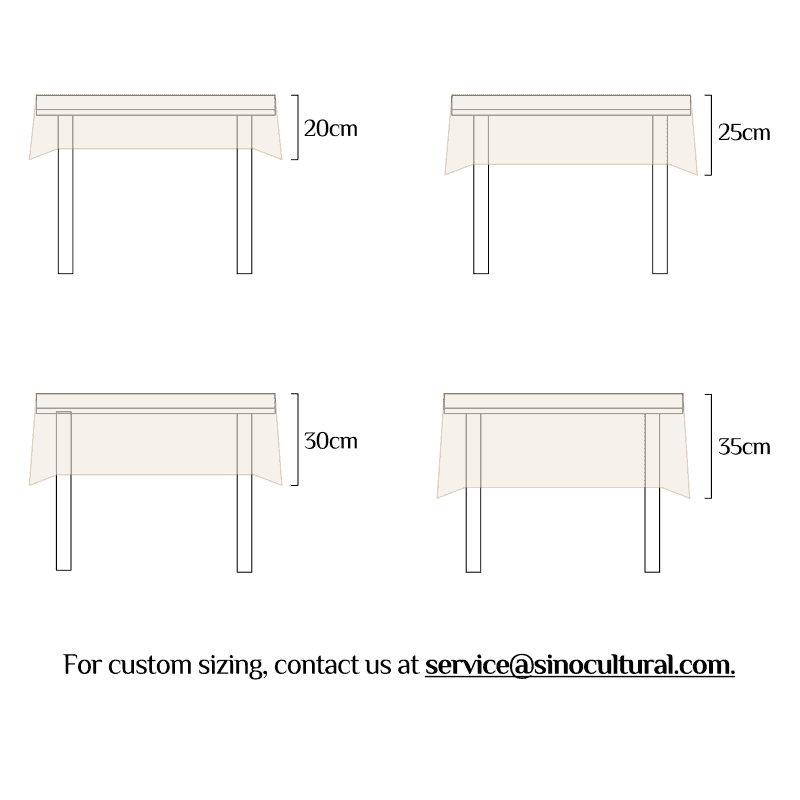 Chinoiserie Classical Bamboo Rectangular Black and White Tablecloth - SinoCultural -- TC022WB85