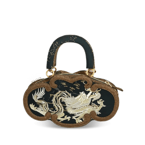 Ultra-Light Ruyi Loong Embroidery Handbag – Recycled Fabric with Hualuo Silk 205g - SinoCultural -- GD1211