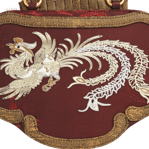 Ultra-Light Ruyi Phoenix Embroidery Handbag Recycled Fabric with Hualuo Silk 205g - SinoCultural -- GD1212