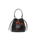 Xiangyunsha Silk Leather Printed Persimmon Bucket Bag - SinoCultural -- YS220680