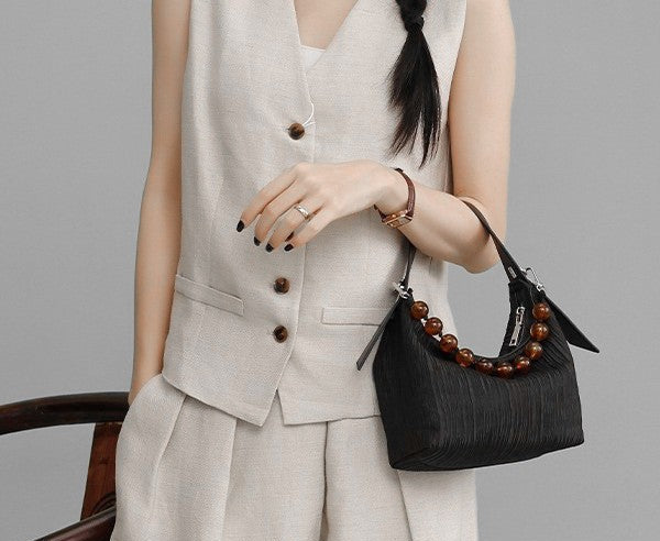 Sac à bandoulière Xiangyun Silk New Chinese Style en cuir véritable (Numéro 2)