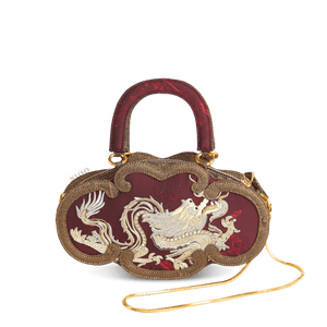 Ultra-Light Ruyi Loong Embroidery Handbag – Recycled Fabric with Hualuo Silk 205g - SinoCultural -- GD1211