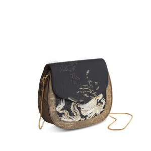 Saddle Loong Embroidered Bag – Ultra-Light 216g, Recycled Fabric & Hualuo Silk - SinoCultural -- GD1206