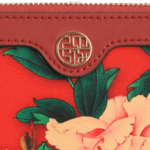 Handcrafted Mulberry Silk Clutch Purse for Women | Floral Evening Bag & Wallet - SinoCultural -- P170029-R