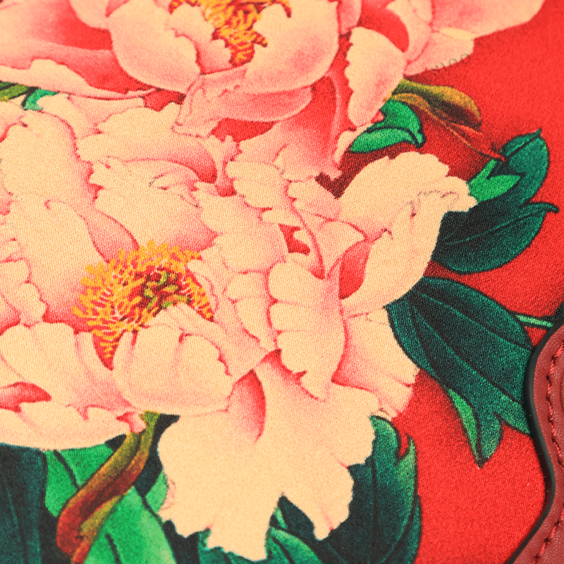 Handcrafted Mulberry Silk Clutch Purse for Women | Floral Evening Bag & Wallet - SinoCultural -- P170029-R