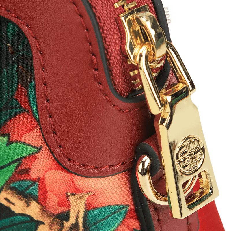 Handcrafted Mulberry Silk Clutch Purse for Women | Floral Evening Bag & Wallet - SinoCultural -- P170029-R