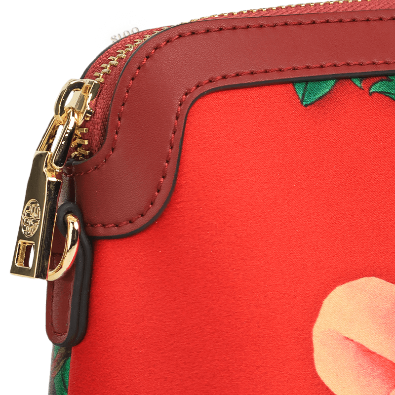 Handcrafted Mulberry Silk Clutch Purse for Women | Floral Evening Bag & Wallet - SinoCultural -- P170029-R