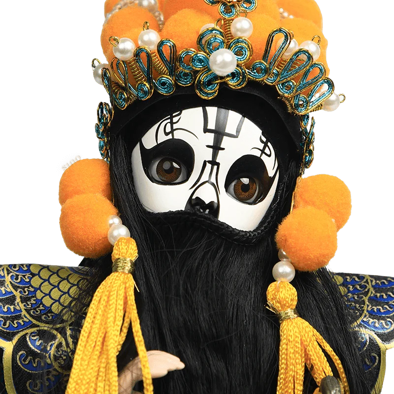 9-Inch Handmade Chinese Doll – Peking Opera Hegemon King Character Collectible - SinoCultural -- XJK0904