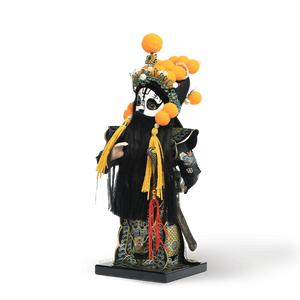 9-Inch Handmade Chinese Doll – Peking Opera Hegemon King Character Collectible - SinoCultural -- XJK0904