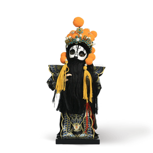 9-Inch Handmade Chinese Doll – Peking Opera Hegemon King Character Collectible - SinoCultural -- XJK0904