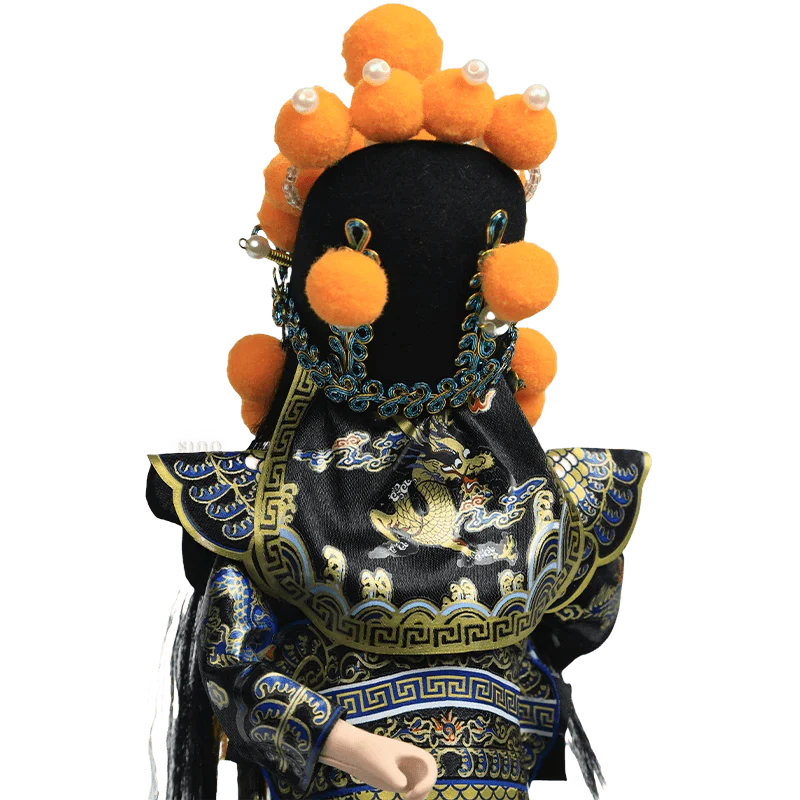 9-Inch Handmade Chinese Doll – Peking Opera Hegemon King Character Collectible - SinoCultural -- XJK0904