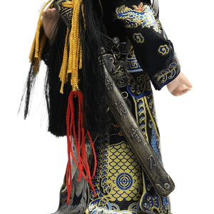 9-Inch Handmade Chinese Doll – Peking Opera Hegemon King Character Collectible - SinoCultural -- XJK0904