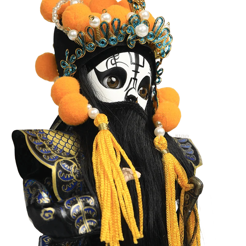 9-Inch Handmade Chinese Doll – Peking Opera Hegemon King Character Collectible - SinoCultural -- XJK0904