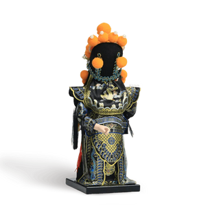9-Inch Handmade Chinese Doll – Peking Opera Hegemon King Character Collectible - SinoCultural -- XJK0904