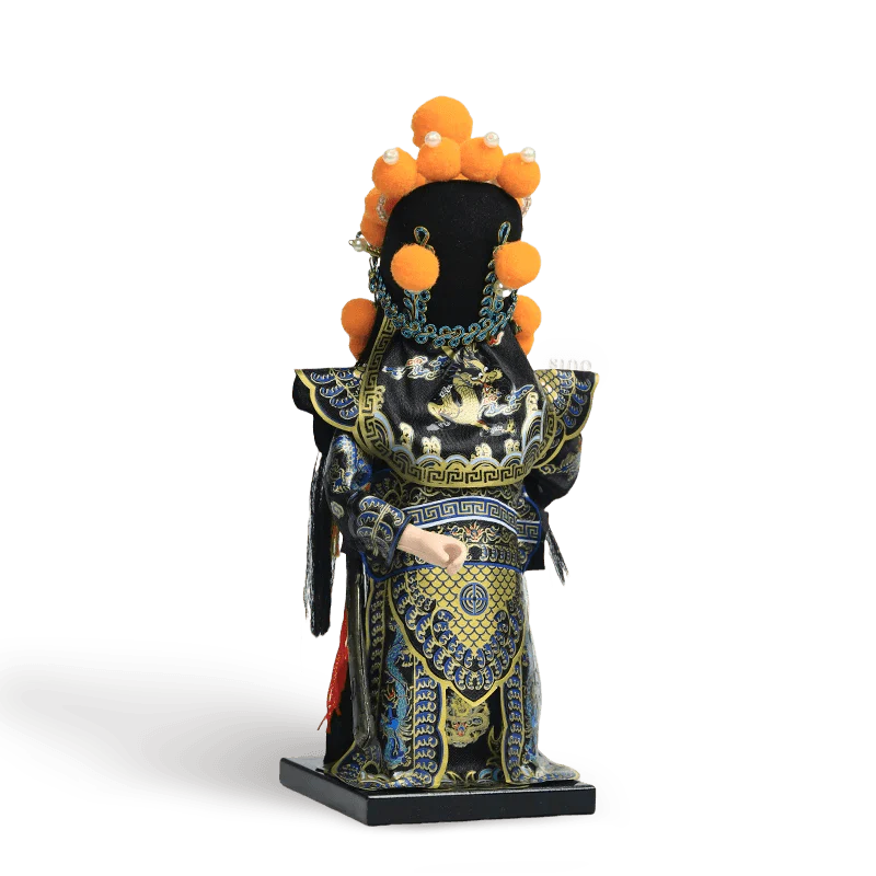 9-Inch Handmade Chinese Doll – Peking Opera Hegemon King Character Collectible - SinoCultural -- XJK0904