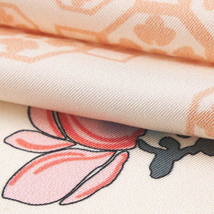 100% Mulberry Silk Jiangnan Bloom Silk Square Scarf 68 x 68 Cm - SinoCultural -- SS021-1