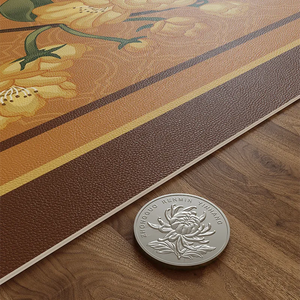 2 mm thick round table mat compared to coin.