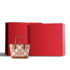 Luxury Zhuang Brocade Embroidered Leather Zipper Crossbody Bag - SinoCultural -- FJ110696