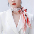 Mulberry Silk 16 Momme Square Scarf Magnolia Blossom Design 68 x 68 Cm - SinoCultural -- SS019-1