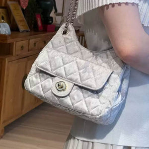 Chinoiserie Luxury Heritage Gold Brocade Underarm Bag - SinoCultural -- JD270625-P