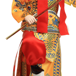 12-Inch Vintage Chinese Dolls - Handmade Peking Opera Wukong Art Collectible - SinoCultural -- JH1256