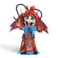 9-Inch Handmade Chinese Doll – Peking Opera Warrior Mu Guiying Collectible - SinoCultural -- XJK0901