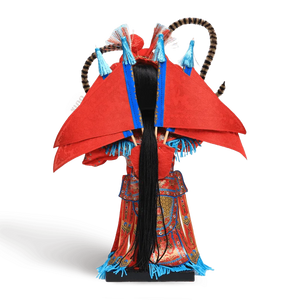 9-Inch Handmade Chinese Doll – Peking Opera Warrior Mu Guiying Collectible - SinoCultural -- XJK0901