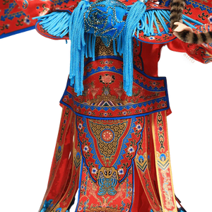 9-Inch Handmade Chinese Doll – Peking Opera Warrior Mu Guiying Collectible - SinoCultural -- XJK0901