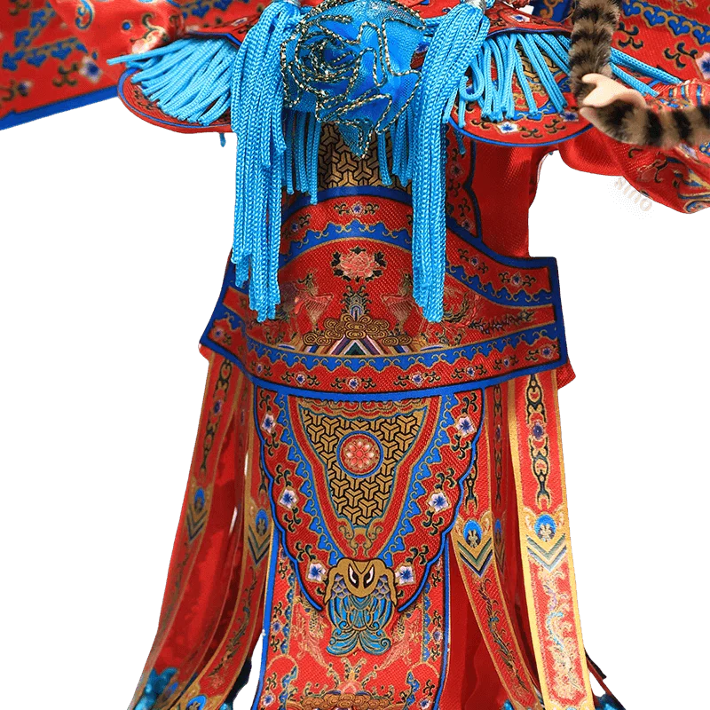 9-Inch Handmade Chinese Doll – Peking Opera Warrior Mu Guiying Collectible - SinoCultural -- XJK0901