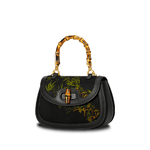 Xiangyunsha Print Crossbody Bamboo Handle Bag for Women - SinoCultural -- P110607