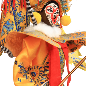 12-Inch Vintage Chinese Dolls - Handmade Peking Opera Wukong Art Collectible - SinoCultural -- JH1256