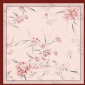 Mulberry Silk Imperial Peony Silk Square Scarf 90 x 90 Cm - SinoCultural -- SS020-2