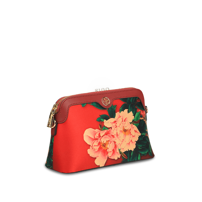 Handcrafted Mulberry Silk Clutch Purse for Women | Floral Evening Bag & Wallet - SinoCultural -- P170029-R