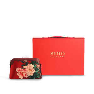Handcrafted Mulberry Silk Clutch Purse for Women | Floral Evening Bag & Wallet - SinoCultural -- P170029-R