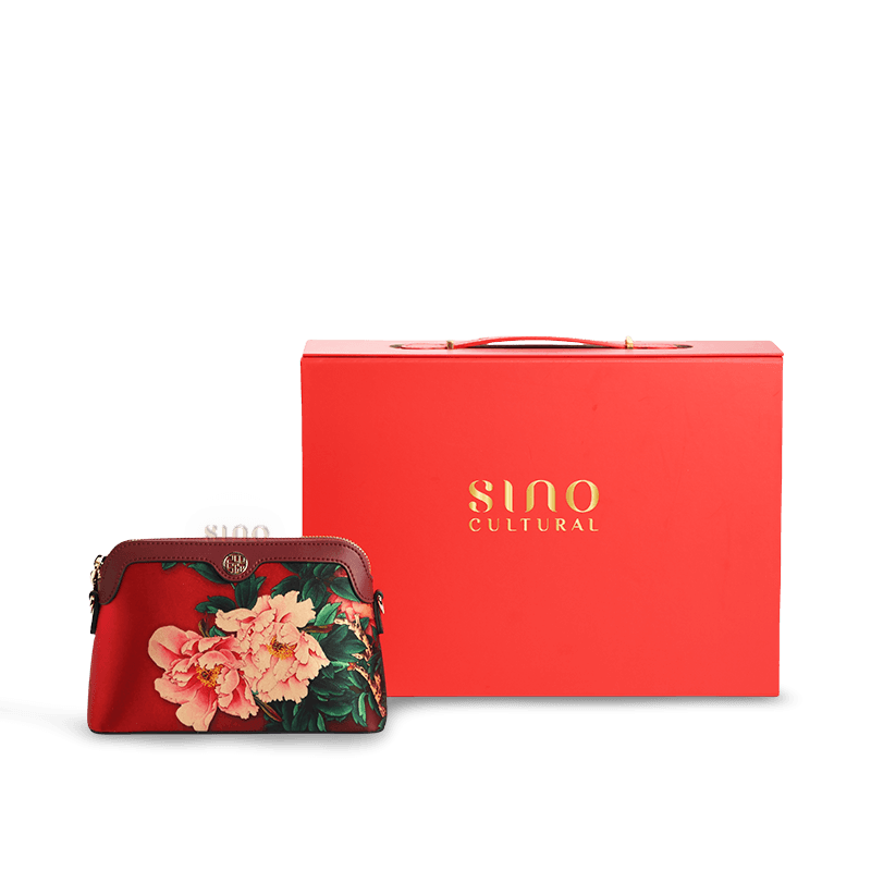 Handcrafted Mulberry Silk Clutch Purse for Women | Floral Evening Bag & Wallet - SinoCultural -- P170029-R