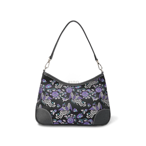 Luxury Shu Brocade Shoulder Bag with Classic Phoenix & Peony Motif - SinoCultural -- FJ110635