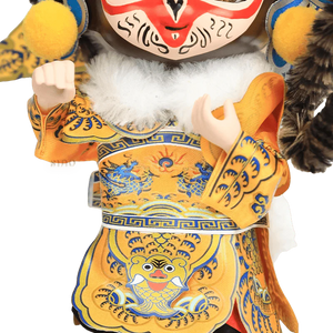 6-Inch Vintage Chinese Dolls - Handmade Peking Opera Wukong Art Collectible - SinoCultural -- QJ0508