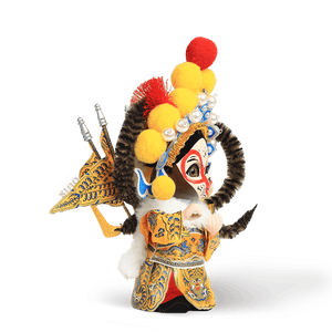 6-Inch Vintage Chinese Dolls - Handmade Peking Opera Wukong Art Collectible - SinoCultural -- QJ0508