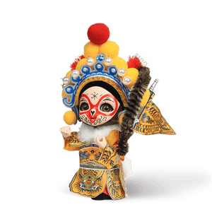 6-Inch Vintage Chinese Dolls - Handmade Peking Opera Wukong Art Collectible - SinoCultural -- QJ0508