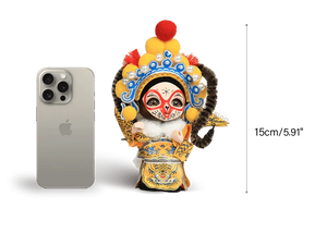 6-Inch Vintage Chinese Dolls - Handmade Peking Opera Wukong Art Collectible - SinoCultural -- QJ0508