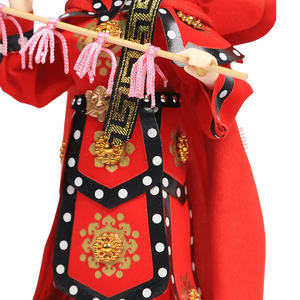 9-Inch Vintage Chinese Dolls - Handmade Peking Opera Mulan Art Collectible - SinoCultural -- NN190801