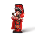 9-Inch Vintage Chinese Dolls - Handmade Peking Opera Mulan Art Collectible - SinoCultural -- NN190801