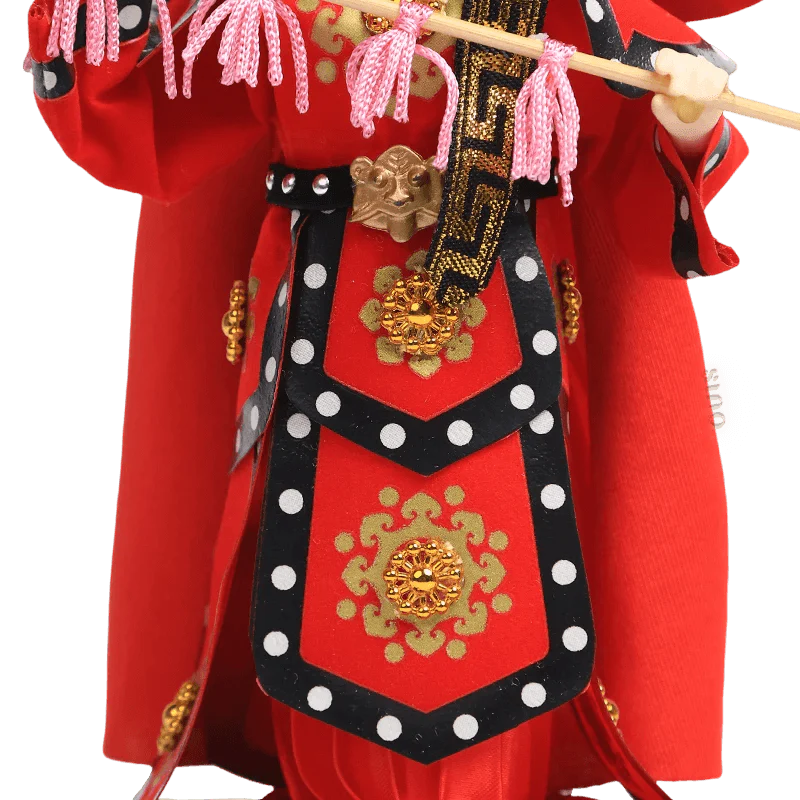 9-Inch Vintage Chinese Dolls - Handmade Peking Opera Mulan Art Collectible - SinoCultural -- NN190801