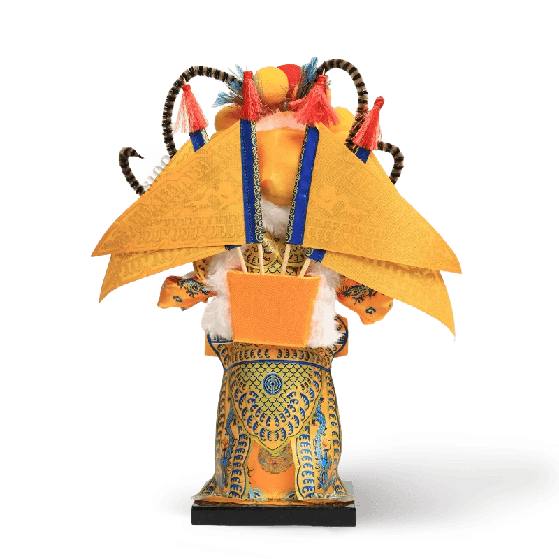9-Inch Vintage Chinese Dolls - Handmade Peking Opera Wukong Art Collectible - SinoCultural -- XОK090E