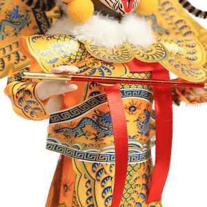 9-Inch Vintage Chinese Dolls - Handmade Peking Opera Wukong Art Collectible - SinoCultural -- XОK090E