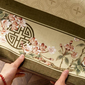 Chinoiserie Magnolia & Longevity Pattern Sofa Slipcover - SinoCultural -- S0C003A9090
